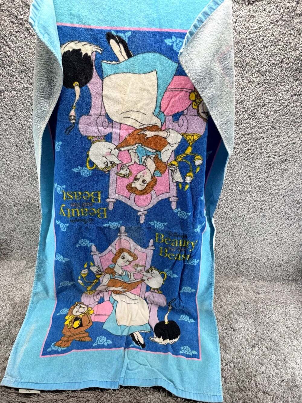 Vintage Disney Beauty and the Beast Belle Bath Towel